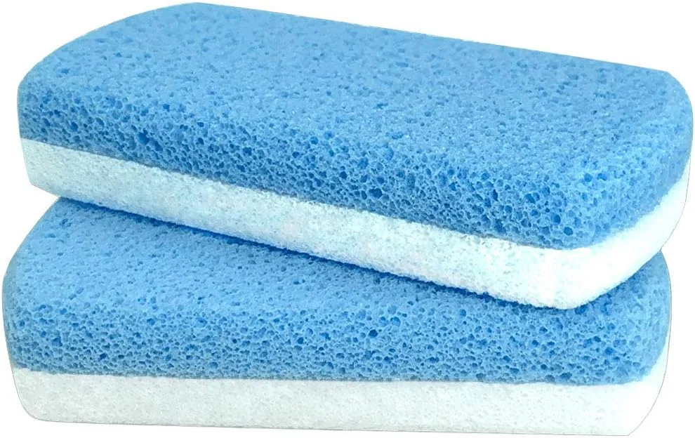 سنگ پا شیشه ای مریتون برای پا، از بین برنده پینه و اسکرابر پا و ابزار لایه بردار پدیکور بسته 2 عددی