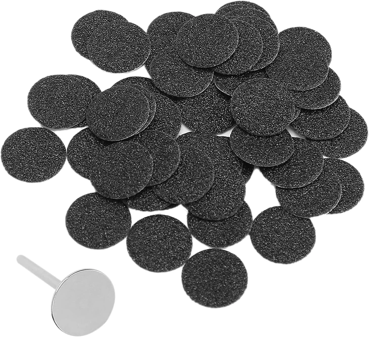 ۵۰ عدد دیسک سمباده جایگزین برای دستگاه از بین بردن پینه پا، مناسب برای از بین بردن پوست های مرده، ترک خورده، سفت و خشک (۱۵ میلی متر)