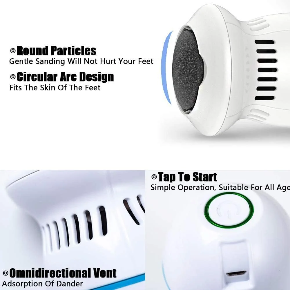 سوهان برقی پا، سوهان برقی پدیکور پا برای از بین بردن پوست های ترک خورده و پینه بسته، ابزار پدیکور USB قابل شارژ برای از بین بردن پینه سوهان برقی پا، سوهان برقی پدیکور پا برای از بین بردن پوست های ترک خورده و پینه بسته، ابزار پدیکور USB قابل شارژ برای از بین بردن پینه