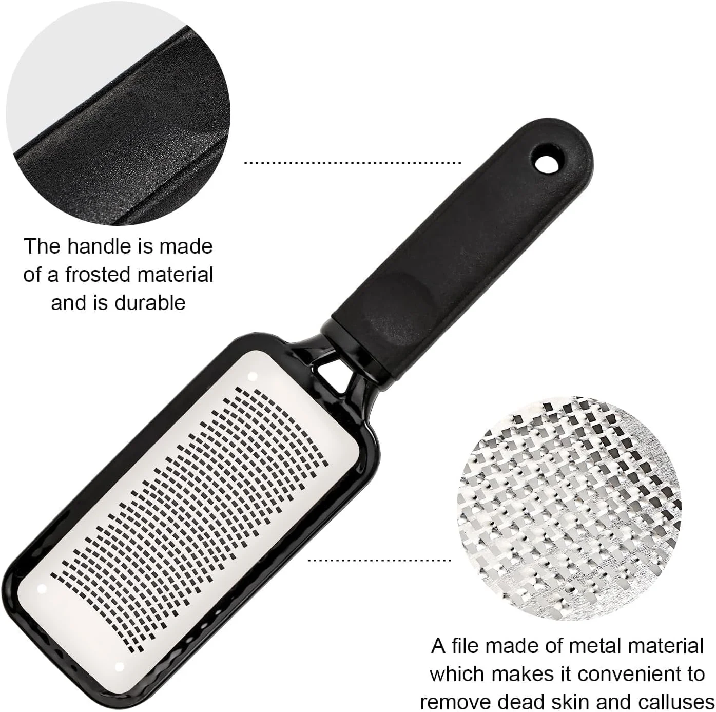 سوهان پا و از بین برنده پینه، سوهان استیل حرفه ای پدیکور مراقبت از پا (قهوه ای)