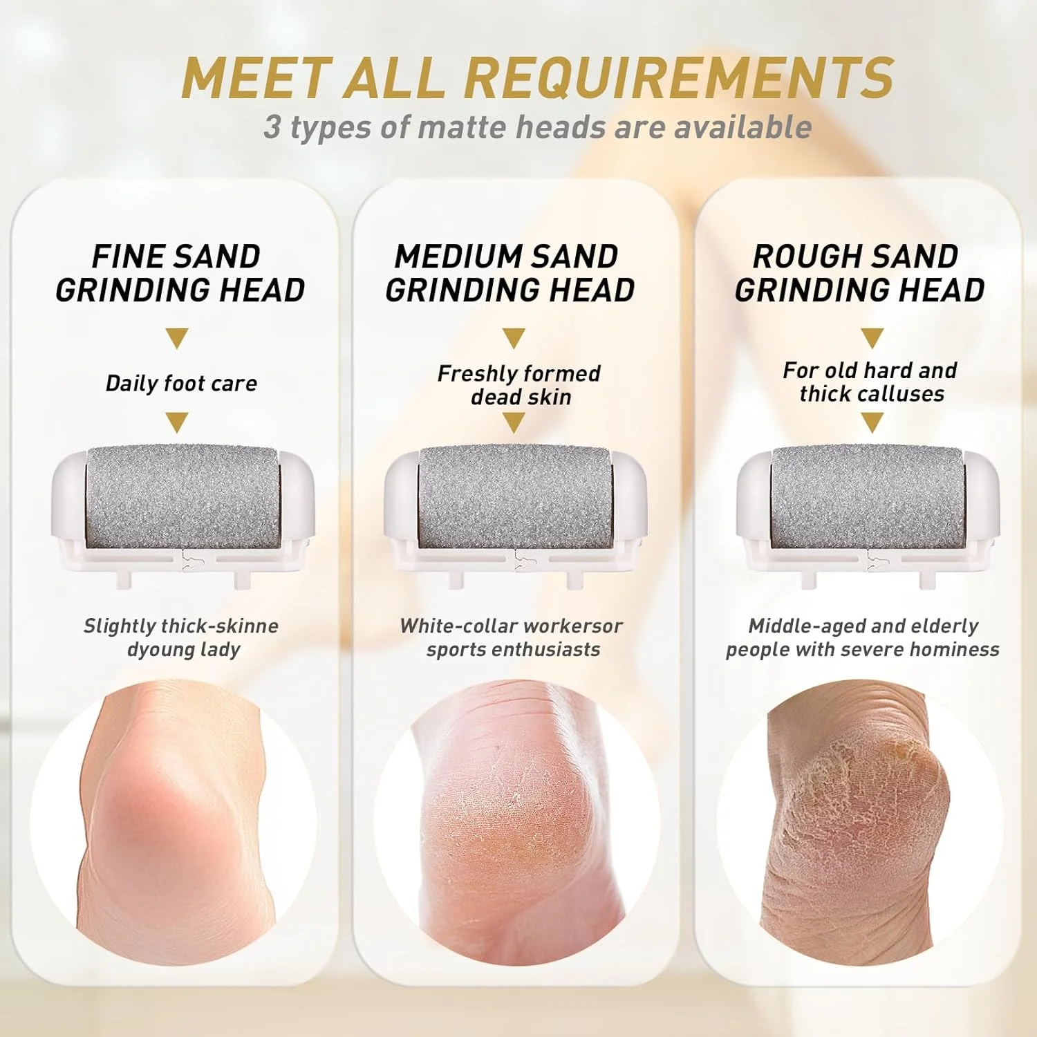 سوهان برقی پا، دستگاه شارژی ضدآب از بین برنده پینه پا با 3 غلتک، 2 سرعت و نمایشگر باتری، ابزار حرفه ای پدیکور برای پوست های خشک، ترک خورده و مرده