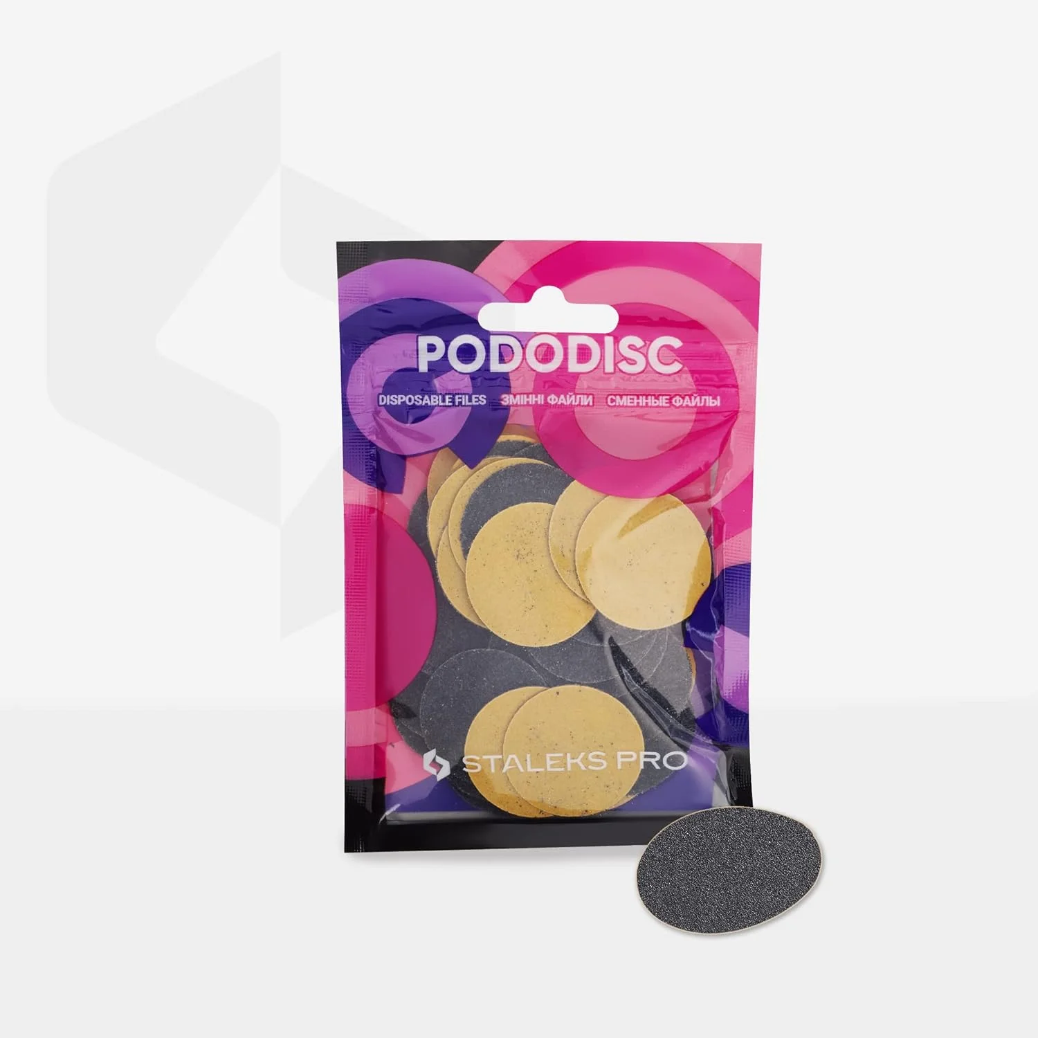 کاغذ سمباده یکبار مصرف استالکس برای پد سوهان برقی پا، ابزار سنگ زنی پدیکور، 50 عدد PRO L 240 GRIT PDF-25-240