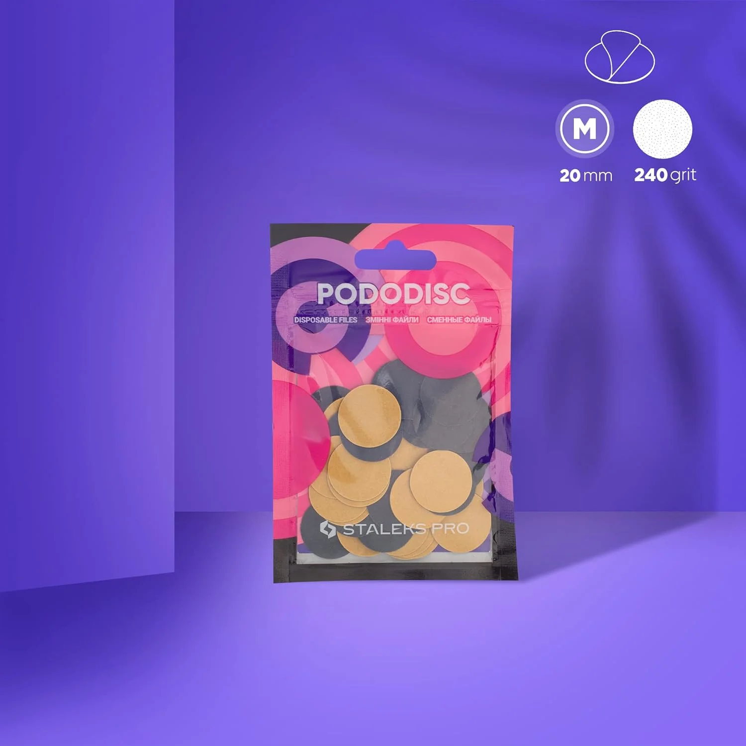 کاغذ سمباده یکبار مصرف استالکس برای پد سوهان برقی پا، ابزار سنگ زنی پدیکور، 50 عدد PRO M 240 GRIT PDF-20-240 کاغذ سمباده یکبار مصرف استالکس برای پد سوهان برقی پا، ابزار سنگ زنی پدیکور، 50 عدد PRO M 240 GRIT PDF-20-240