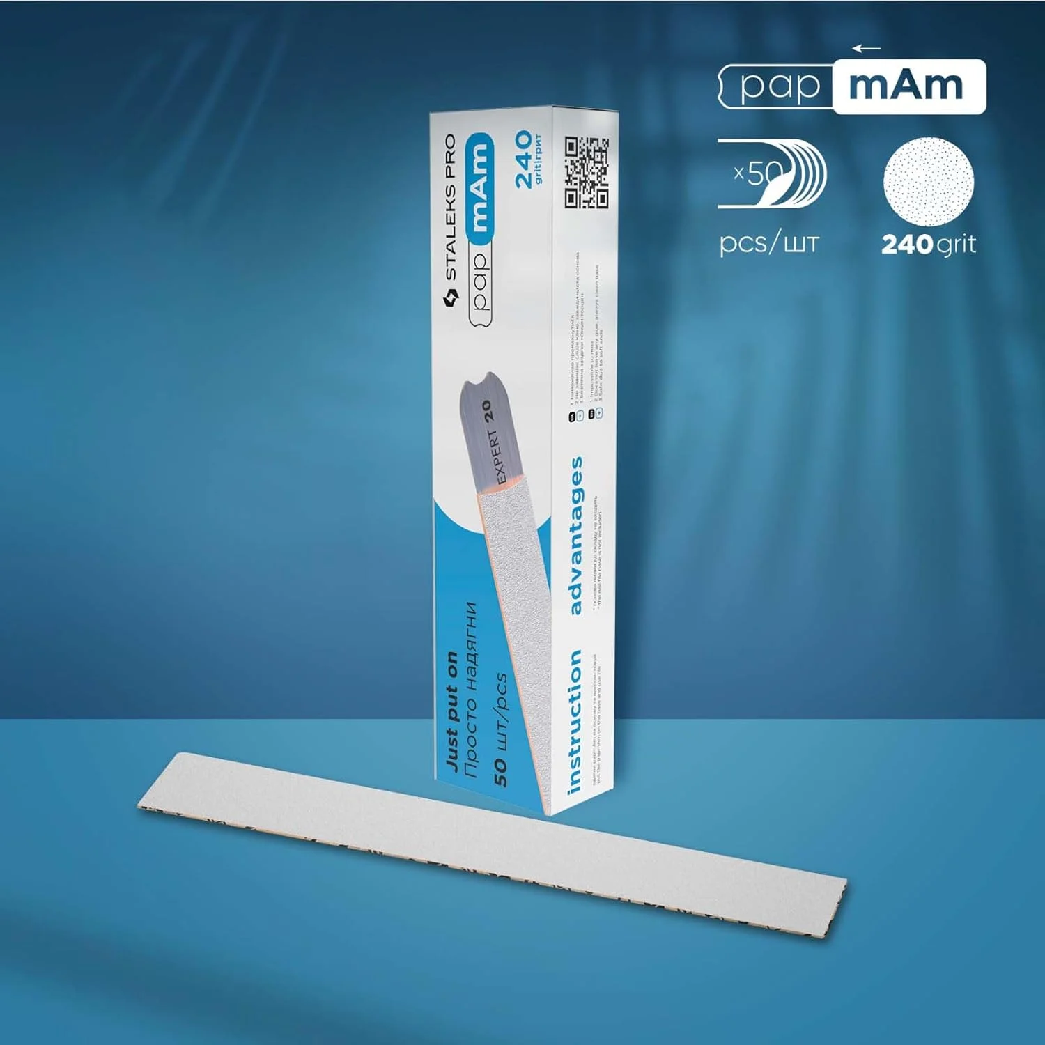 سوهان ناخن یکبار مصرف استالکس مدل PapmAm برای سوهان ناخن مستقیم Pro Expert 22، درجه زبری 100/150/180/240 (50 عدد) جدید (درجه زبری 240) سوهان ناخن یکبار مصرف استالکس مدل PapmAm برای سوهان ناخن مستقیم Pro Expert 22، درجه زبری 100/150/180/240 (50 عدد) جدید (درجه زبری 240)