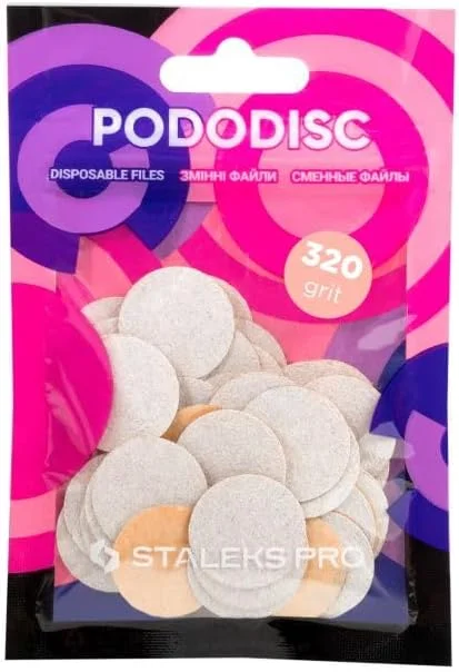 سمباده یکبار مصرف STALEKS PRO Expert – سازگار فقط با PODODISC M Expert – درجه زبری 320 – 50 عدد – سوهان سمباده ای برای پولیش و نرمی طولانی مدت روی دیسک های پدیکور
