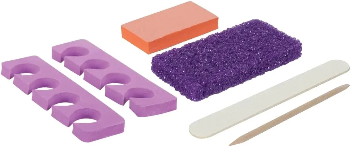 ست پدیکور 5 تکه ForPro، 100 عددی، ست پدیکور بسته بندی شده به صورت جداگانه، پد سنگ پا بنفش، سوهان ناخن چوبی گریت 80/100، بافر کوچک گریت 80/100، چوب چوبی، جدا کننده انگشت پا ست پدیکور 5 تکه ForPro، 100 عددی، ست پدیکور بسته بندی شده به صورت جداگانه، پد سنگ پا بنفش، سوهان ناخن چوبی گریت 80/100، بافر کوچک گریت 80/100، چوب چوبی، جدا کننده انگشت پا