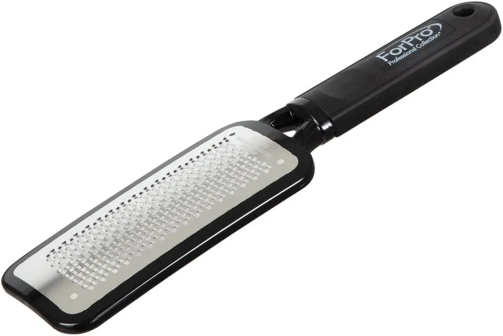 سوهان پای استیل ضد زنگ حرفه ای فورپرو، فایل پای بزرگ و از بین برنده پینه، به سرعت پینه ها را از بین می برد و پاشنه های ترک خورده را صاف می کند، 27.3 سانتی متر طول و 7 سانتی متر عرض، مشکی سوهان پای استیل ضد زنگ حرفه ای فورپرو، فایل پای بزرگ و از بین برنده پینه، به سرعت پینه ها را از بین می برد و پاشنه های ترک خورده را صاف می کند، 27.3 سانتی متر طول و 7 سانتی متر عرض، مشکی