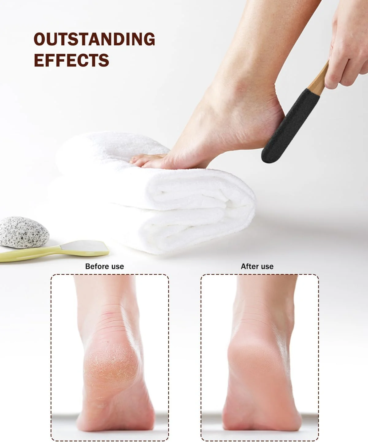 سوهان پدیکور سنگ پا بزوکس - سوهان پای دسته چوبی، از بین برنده پینه برای داشتن پاهایی صاف تر و دست ها - اسکرابر پا، سمباده پاشنه پا و خراشنده پوست مرده - مشکی سوهان پدیکور سنگ پا بزوکس - سوهان پای دسته چوبی، از بین برنده پینه برای داشتن پاهایی صاف تر و دست ها - اسکرابر پا، سمباده پاشنه پا و خراشنده پوست مرده - مشکی