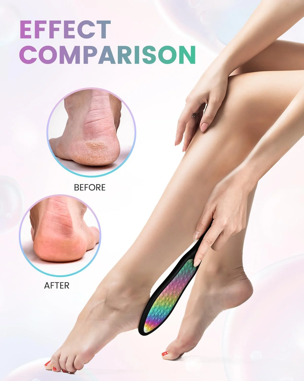 سوهان پا پریمیوم BEZOX، رنده پدیکور دو طرفه، از بین برنده پوست های مرده و ترک خورده، از بین برنده پینه، ابزار مراقبت از پا قابل حمل، استیل ضد زنگ سنگین (رنگین کمانی) سوهان پا پریمیوم BEZOX، رنده پدیکور دو طرفه، از بین برنده پوست های مرده و ترک خورده، از بین برنده پینه، ابزار مراقبت از پا قابل حمل، استیل ضد زنگ سنگین (رنگین کمانی)