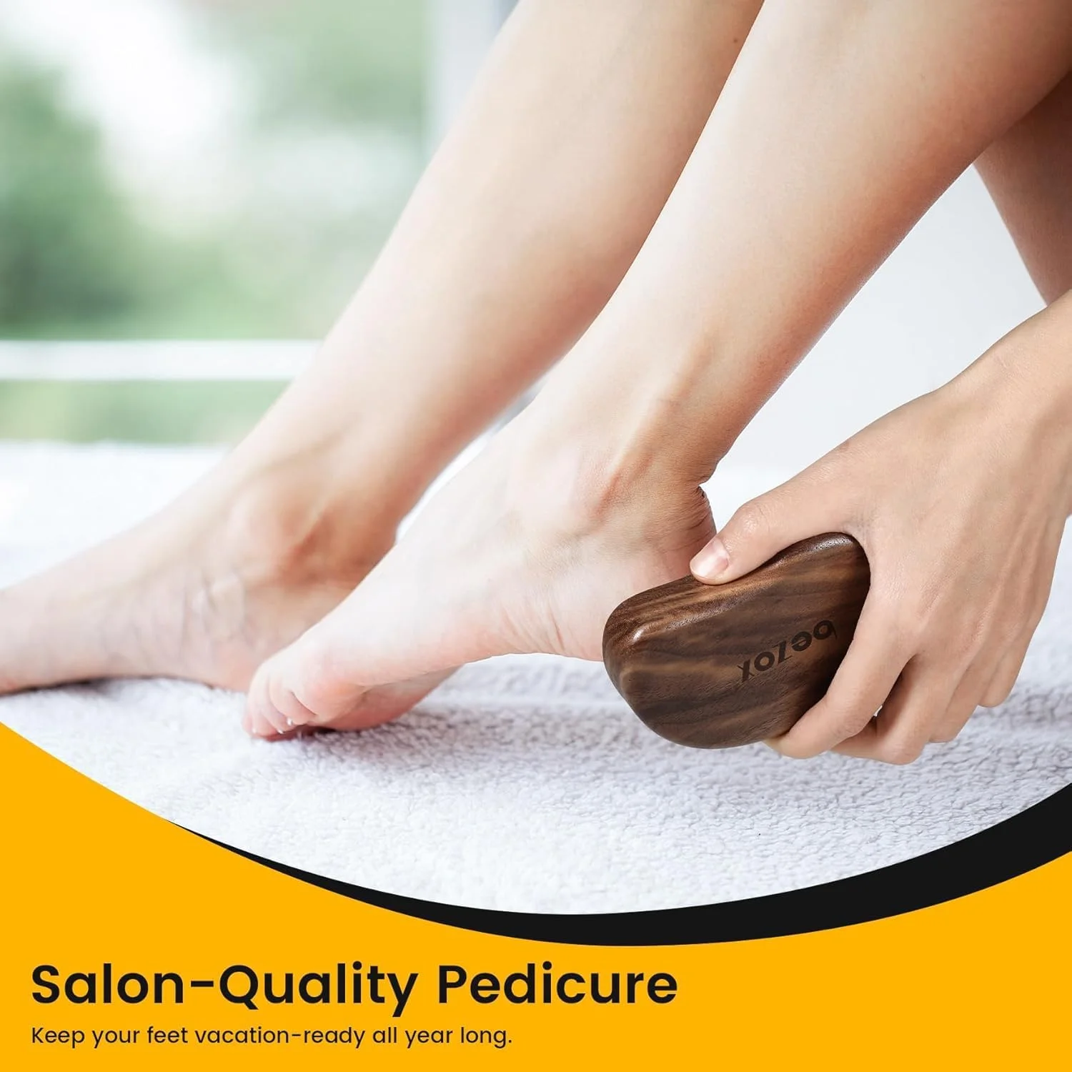 سوهان پدیکور شیشه ای BEZOX - سنگ پا شیشه ای نانو برای از بین بردن پوست مرده پا، سوهان پدیکور سازگار با محیط زیست برای داشتن پاهایی نرم و ابریشمی - دسته چوبی گردو سوهان پدیکور شیشه ای BEZOX - سنگ پا شیشه ای نانو برای از بین بردن پوست مرده پا، سوهان پدیکور سازگار با محیط زیست برای داشتن پاهایی نرم و ابریشمی - دسته چوبی گردو