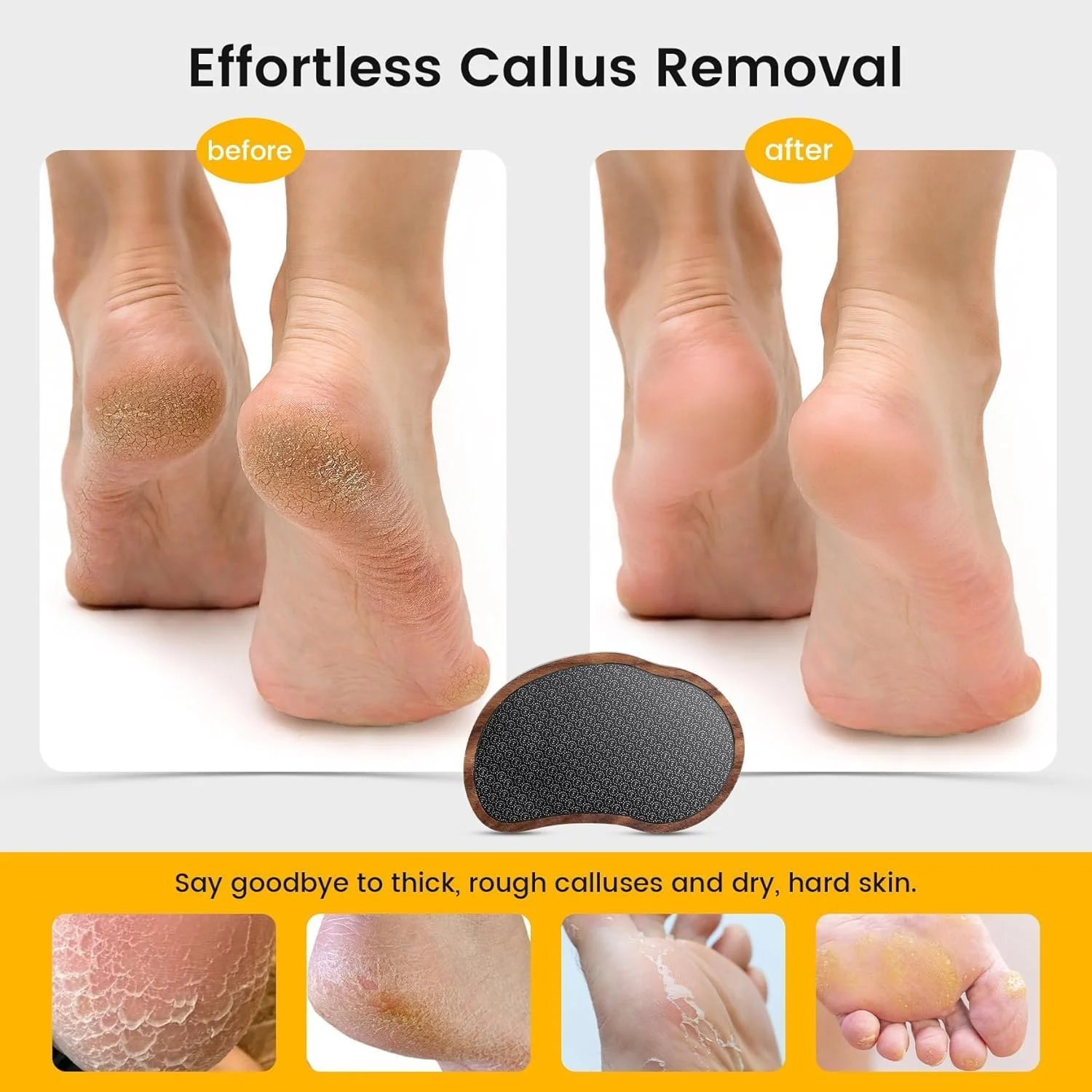 سوهان پدیکور شیشه ای BEZOX - سنگ پا شیشه ای نانو برای از بین بردن پوست مرده پا، سوهان پدیکور سازگار با محیط زیست برای داشتن پاهایی نرم و ابریشمی - دسته چوبی گردو سوهان پدیکور شیشه ای BEZOX - سنگ پا شیشه ای نانو برای از بین بردن پوست مرده پا، سوهان پدیکور سازگار با محیط زیست برای داشتن پاهایی نرم و ابریشمی - دسته چوبی گردو