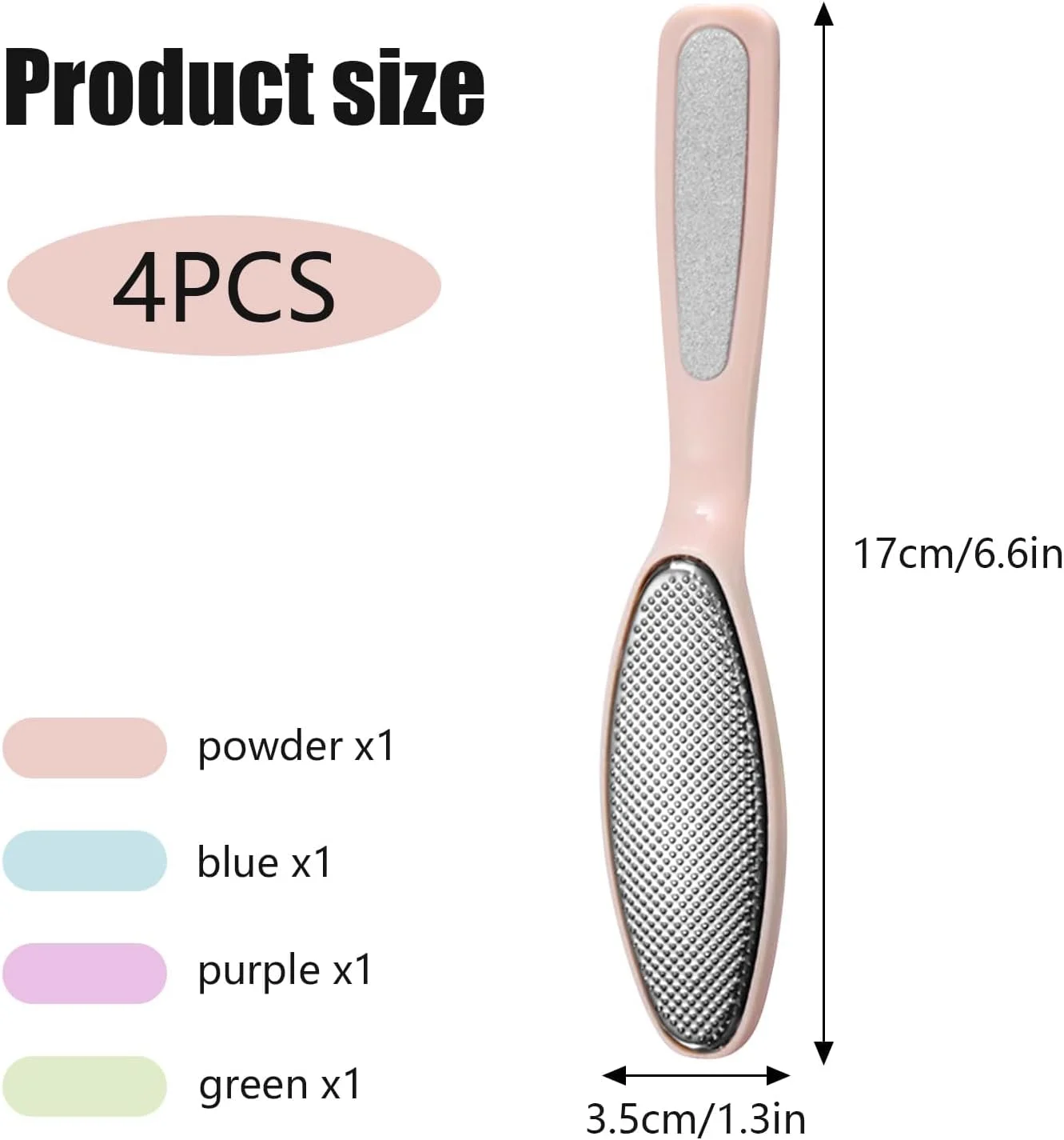 مجموعه 4 عددی سوهان پا - از بین برنده پینه دو طرفه، رنده پدیکور برای پوست سخت و مرده، موثر بر روی پاهای خیس و خشک برای مردان و زنان مجموعه 4 عددی سوهان پا - از بین برنده پینه دو طرفه، رنده پدیکور برای پوست سخت و مرده، موثر بر روی پاهای خیس و خشک برای مردان و زنان