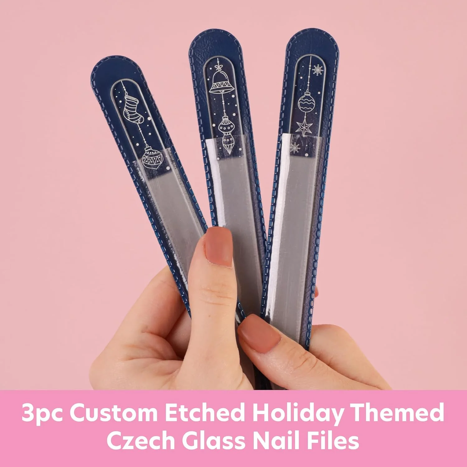 ست هدیه ۳ عددی سوهان ناخن شیشه ای چک بونا فیده بیوتی (نسخه محدود) - هدیه ای ایده آل برای تعطیلات و هدیه ای کوچک برای خانم ها