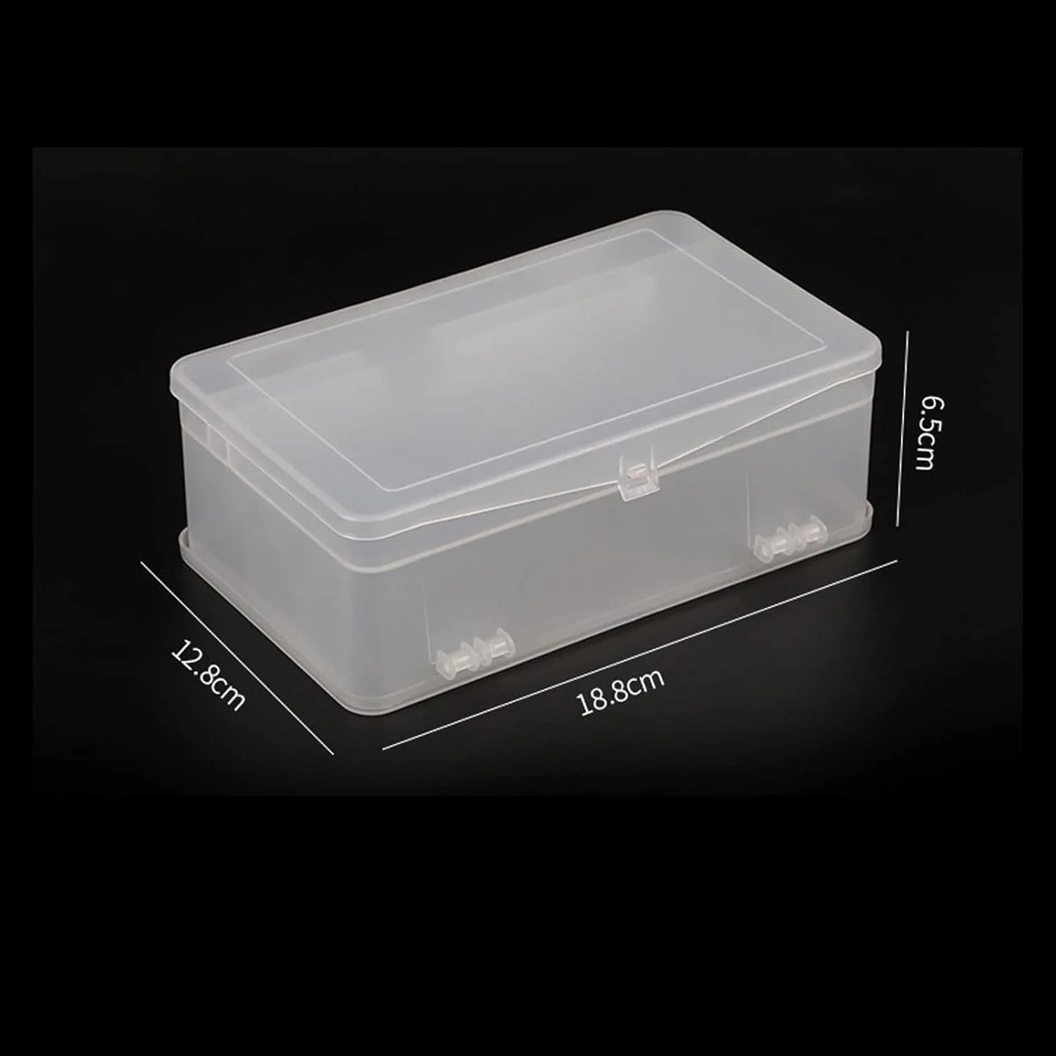 جعبه ابزار مستطیلی دو لایه جعبه نگهداری خالی ابزار طراحی ناخن موچین قیچی قلم پولیش بافر سوهان ناخن ظرف پلاستیکی