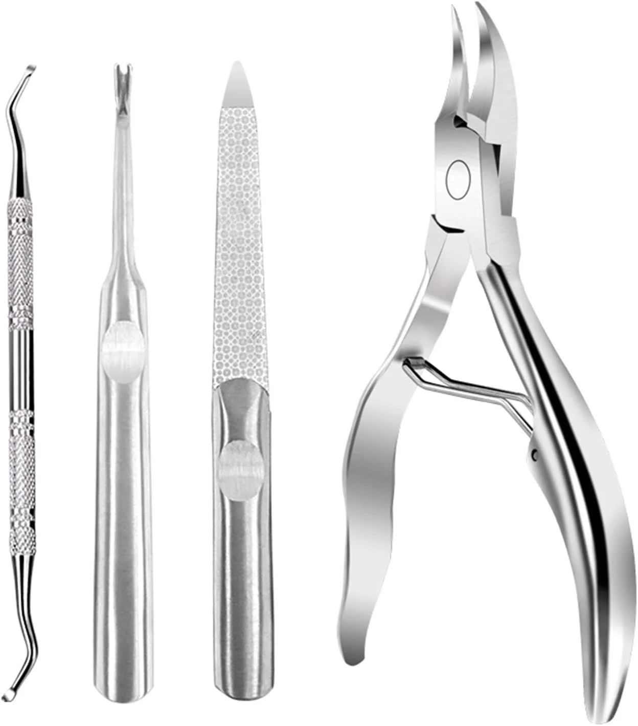 مجموعه 4 عددی ابزار مانیکور و پدیکور هلمی با کیف نگهداری