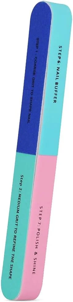 سوهان و بافر ناخن برای ابزار پدیکور و مانیکور، سوهان 7 طرفه برای ترمیم ناخن، ابزار فرم دهی و پولیش همه کاره، ابزار مراقبت از ناخن قابل شستشو، بافر ناخن برای ناخن های طبیعی، استفاده آسان برای خانم ها