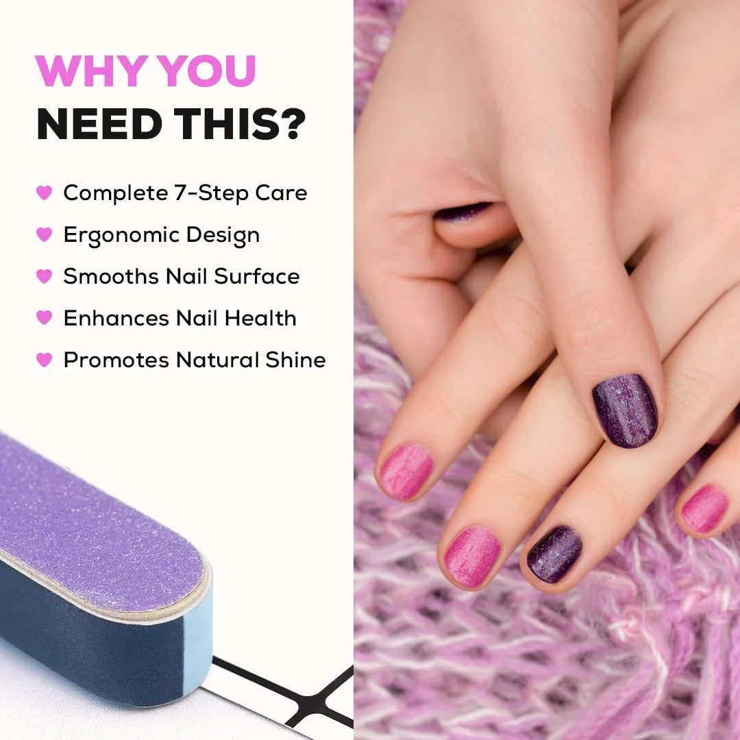 سوهان و بافر ناخن برای ابزار پدیکور و مانیکور، سوهان 7 طرفه برای ترمیم ناخن، ابزار فرم دهی و پولیش همه کاره، ابزار مراقبت از ناخن قابل شستشو، بافر ناخن برای ناخن های طبیعی، استفاده آسان برای خانم ها سوهان و بافر ناخن برای ابزار پدیکور و مانیکور، سوهان 7 طرفه برای ترمیم ناخن، ابزار فرم دهی و پولیش همه کاره، ابزار مراقبت از ناخن قابل شستشو، بافر ناخن برای ناخن های طبیعی، استفاده آسان برای خانم ها