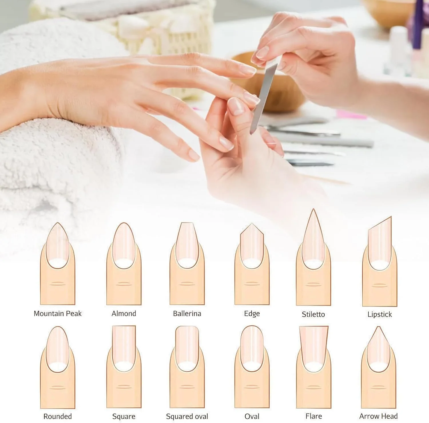 سوهان ناخن فلزی شوکسیا، 4 عددی، حرفه ای، دو طرفه، دسته ضد لغزش، سوهان ناخن برای ناخن های طبیعی، بانوان، استفاده در منزل و سالن، سفید و مشکی
