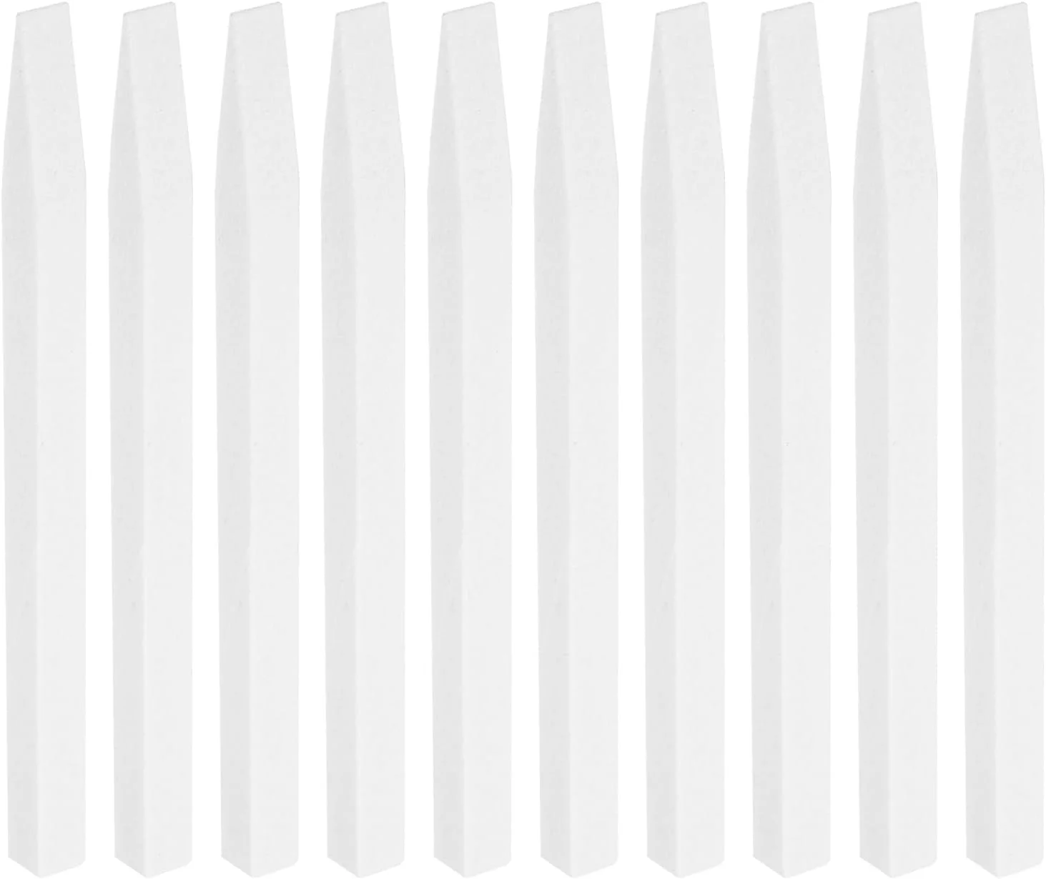 سوهان ناخن سنگ پا 10 عددی، چوب پولیش ناخن سنگ پا، ابزار مانیکور بافر سوهان ناخن سنگ کوارتز حرفه ای برای مراقبت از ناخن سالن، سفید