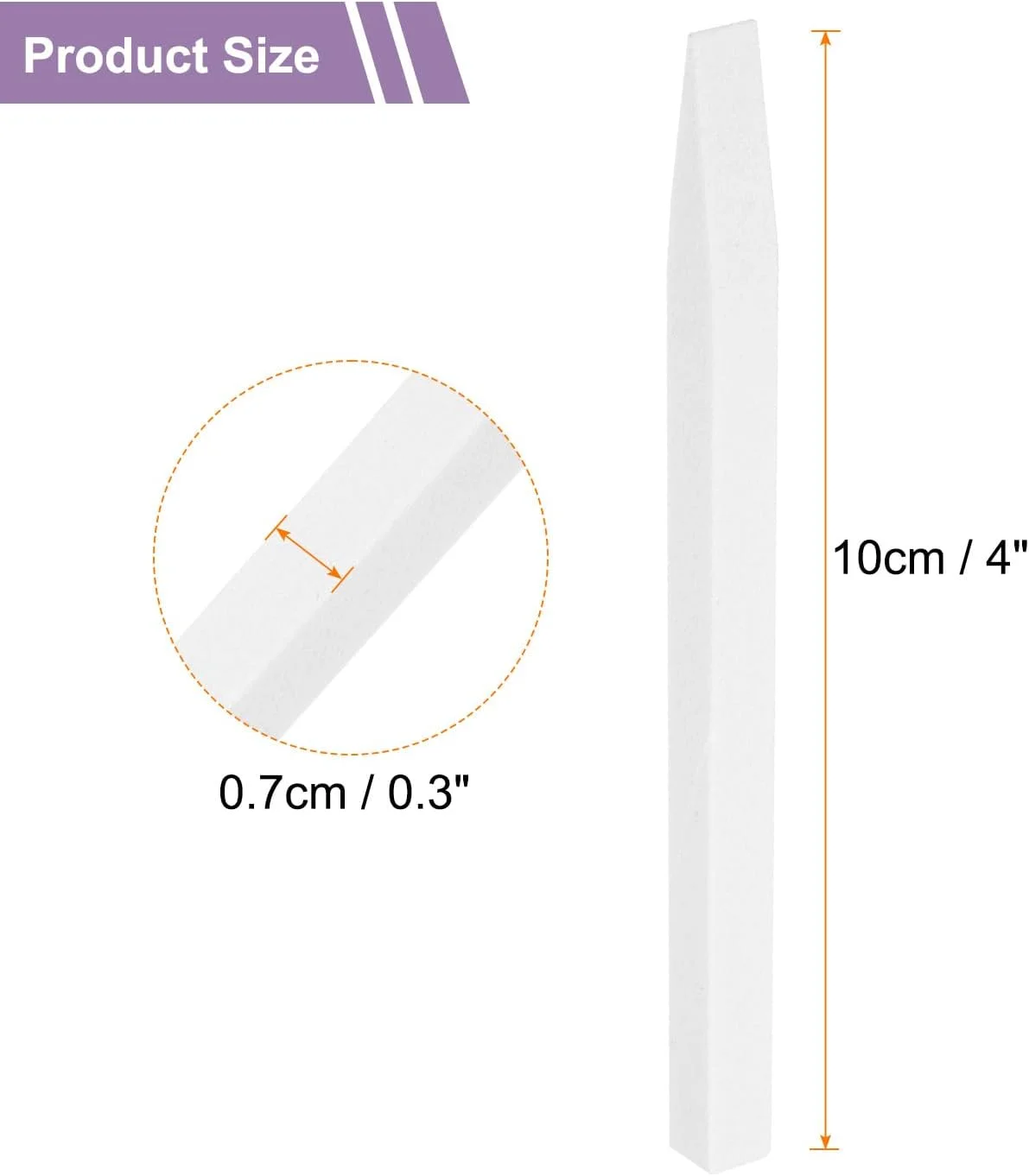 سوهان ناخن سنگ پا 10 عددی، چوب پولیش ناخن سنگ پا، ابزار مانیکور بافر سوهان ناخن سنگ کوارتز حرفه ای برای مراقبت از ناخن سالن، سفید