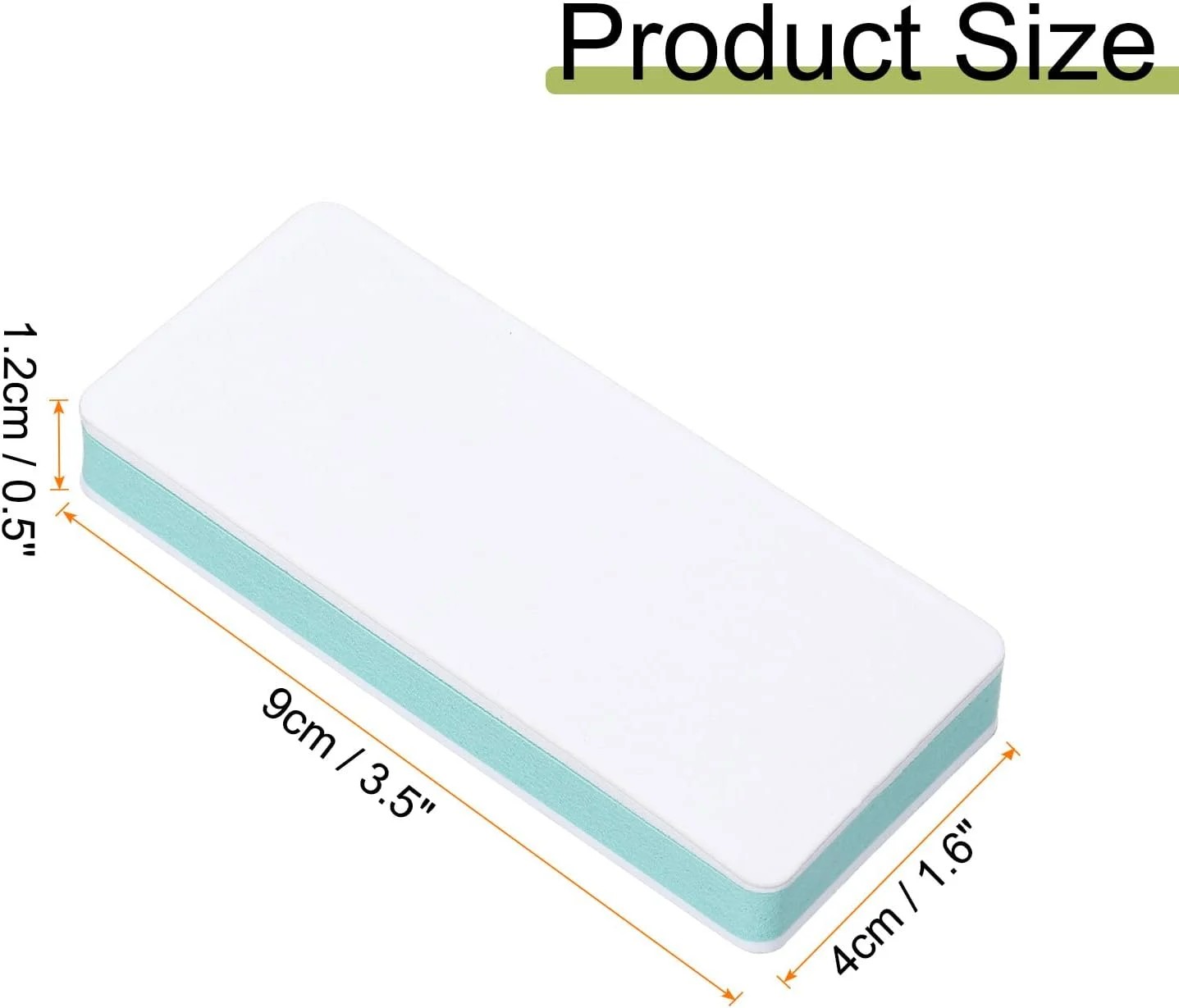 بلاک بافر ناخن هرفینگتون 6 عددی، دو طرفه با درجه زبری 600/3000، ابزار مانیکور برای پولیش و درخشان کردن ناخن های اکریلیک، سفید/سبز