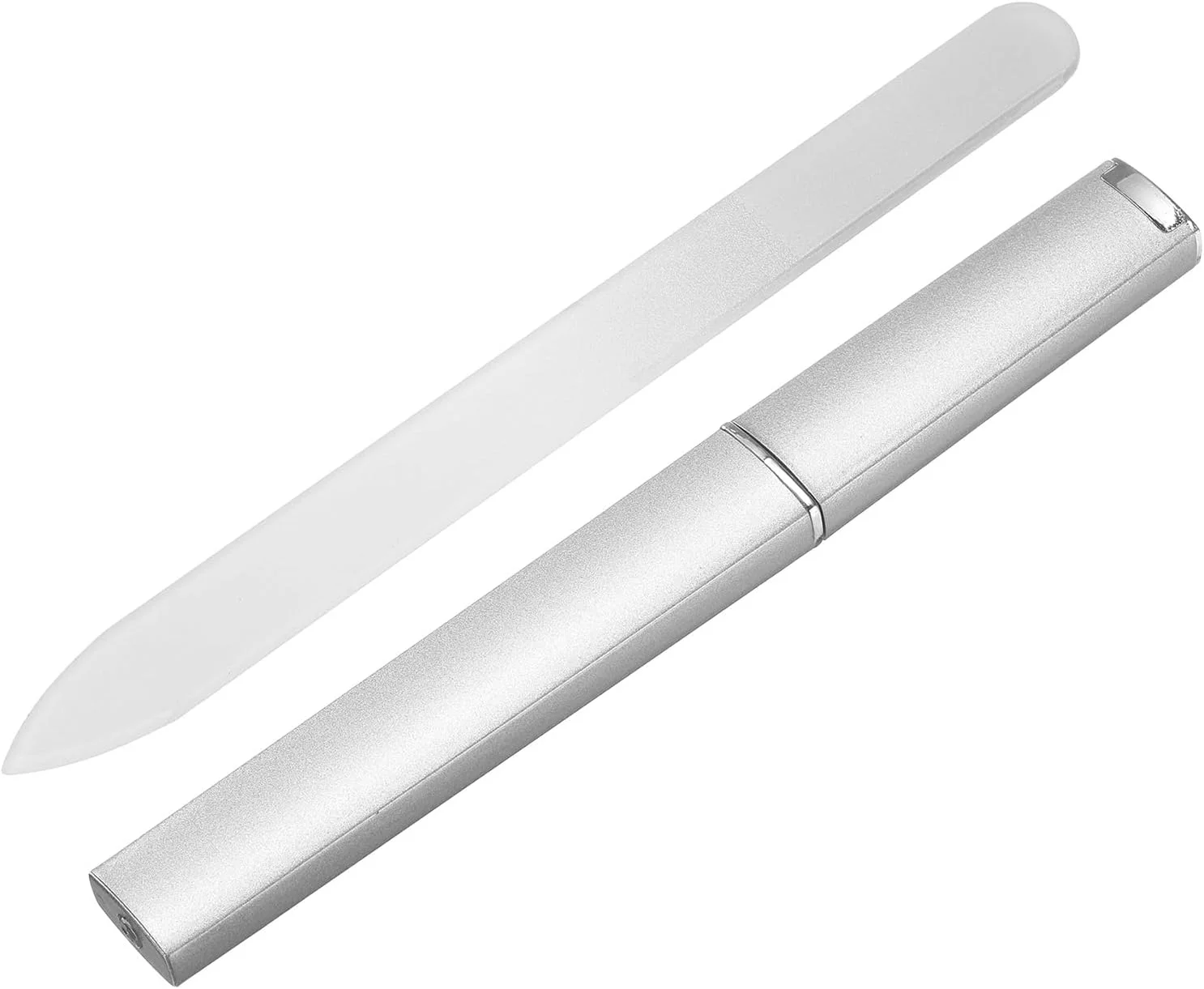 سوهان ناخن شیشه ای با روکش دو طرفه 280، مناسب برای مانیکور حرفه ای، سوهان ناخن کریستالی با جعبه، مناسب برای براق کردن و پولیش ناخن های طبیعی، نقره ای سوهان ناخن شیشه ای با روکش دو طرفه 280، مناسب برای مانیکور حرفه ای، سوهان ناخن کریستالی با جعبه، مناسب برای براق کردن و پولیش ناخن های طبیعی، نقره ای