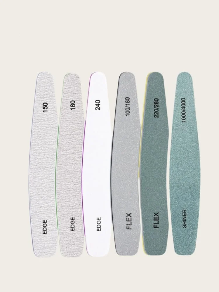 سوهان ناخن 6 عددی دو طرفه، ابزار مانیکور و پدیکور و سوهان بافر ناخن چند رنگ