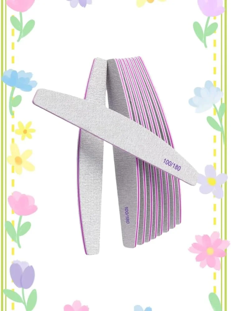 ۱۰ عدد سوهان ناخن دو طرفه، ابزار مانیکور و پدیکور، سوهان بافر ناخن، بنفش ۱۰ عدد سوهان ناخن دو طرفه، ابزار مانیکور و پدیکور، سوهان بافر ناخن، بنفش