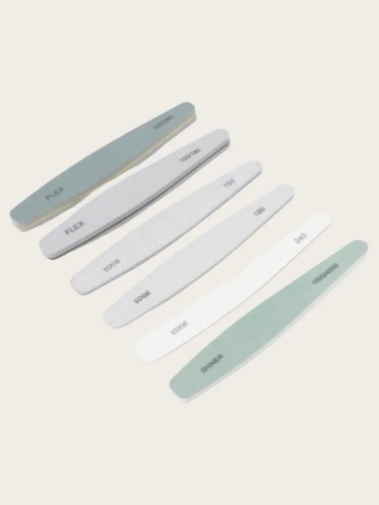 سوهان ناخن 6 عددی دو طرفه، ابزار مانیکور و پدیکور و سوهان بافر ناخن چند رنگ