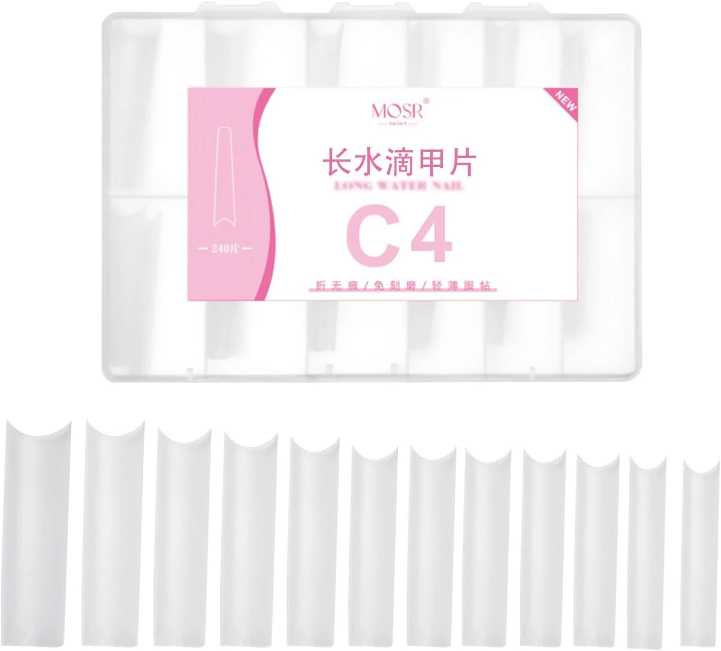 لابیموس 240 عددی ناخن مصنوعی پوشش نصفه، تیپ ناخن بلند، ناخن مصنوعی چسبی برای اکستنشن ناخن و ابزار طراحی ناخن لابیموس 240 عددی ناخن مصنوعی پوشش نصفه، تیپ ناخن بلند، ناخن مصنوعی چسبی برای اکستنشن ناخن و ابزار طراحی ناخن