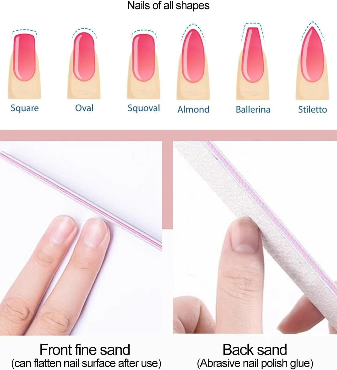 سوهان ناخن، سوهان ناخن دو طرفه قابل استفاده مجدد، ابزار طراحی ناخن 10 عددی