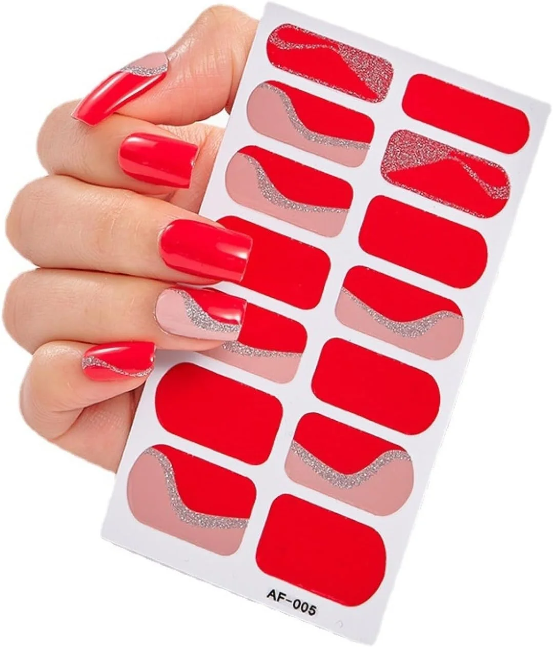 برچسب لاک ژل کیور شده Labymos، برچسب های کامل پوشش دهنده چسبی ناخن، برچسب های ضد آب طراحی ناخن ژلی به همراه سوهان و چوب