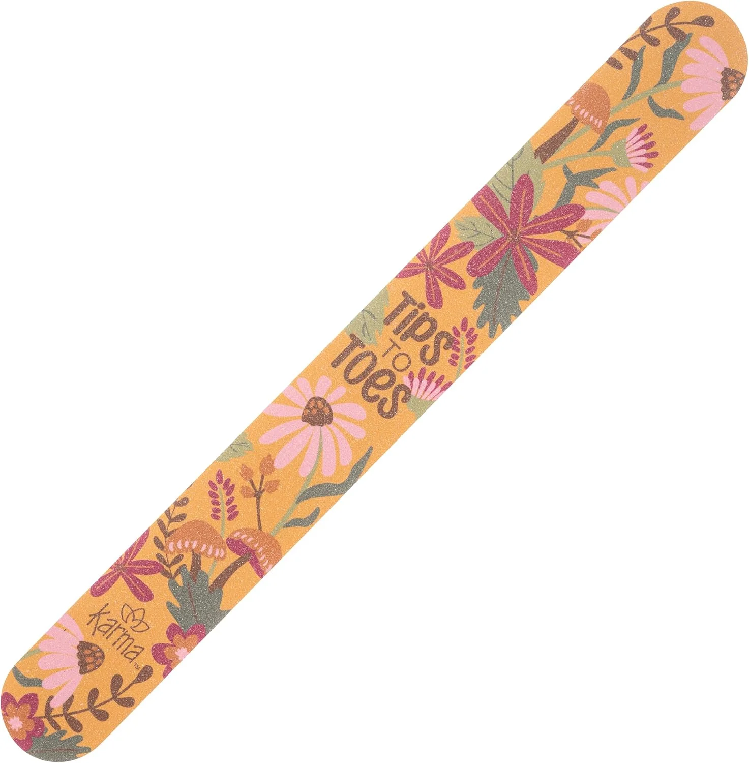 سوهان ناخن کارما، دو عدد سوهان ناخن رنگارنگ، سوهان ناخن سمباده ای ۱۵۰ گریت، طرح گل پاییزی