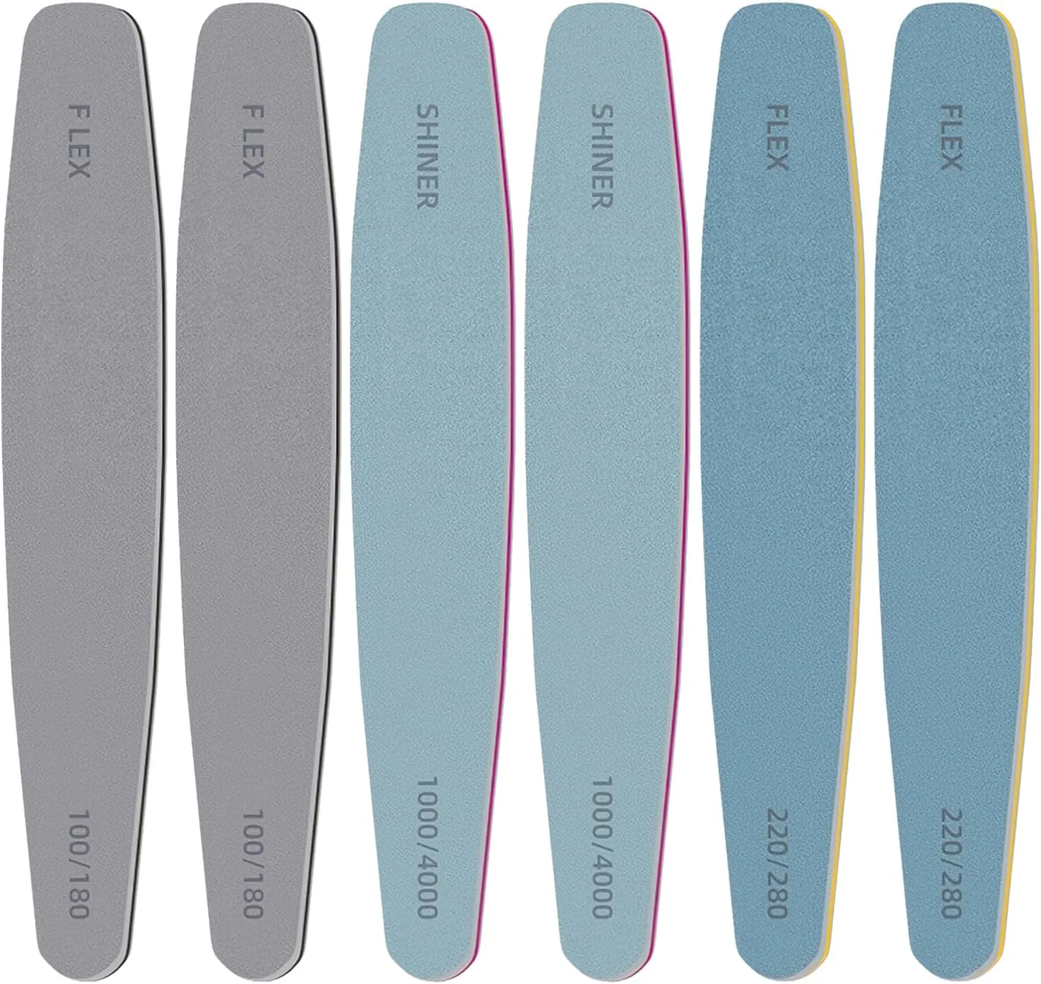 سوهان ناخن دو طرفه حرفه ای، مناسب مانیکور، سوهان ژل اکریلیک با دانه بندی دو طرفه قابل شستشو