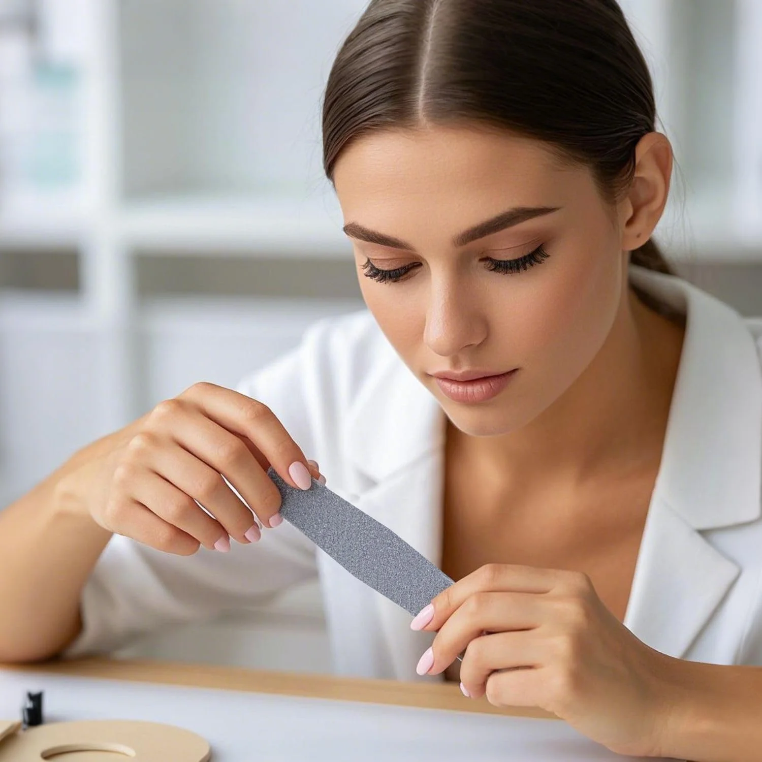 بسته 10 عددی سوهان ناخن دو طرفه، سمباده ناخن قابل استفاده مجدد برای ناخن های طبیعی، ژلی و اکریلیک با دسته ارگونومیک (لوزی، F)