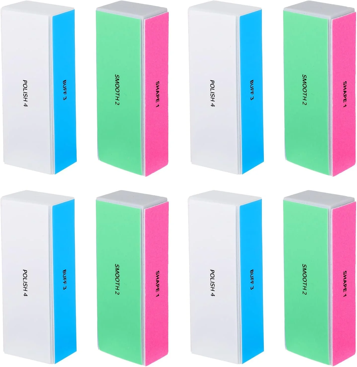 بسته ۸ عددی سوهان ناخن، بلاک پولیش ناخن ۴ طرفه، بلاک سوهان ناخن، از بین برنده لبه ها، ایجاد کننده براقیت بالا، پولیشر سوهان ناخن برای مانیکور، پدیکور، مدل سازی و شکل دهی ناخن