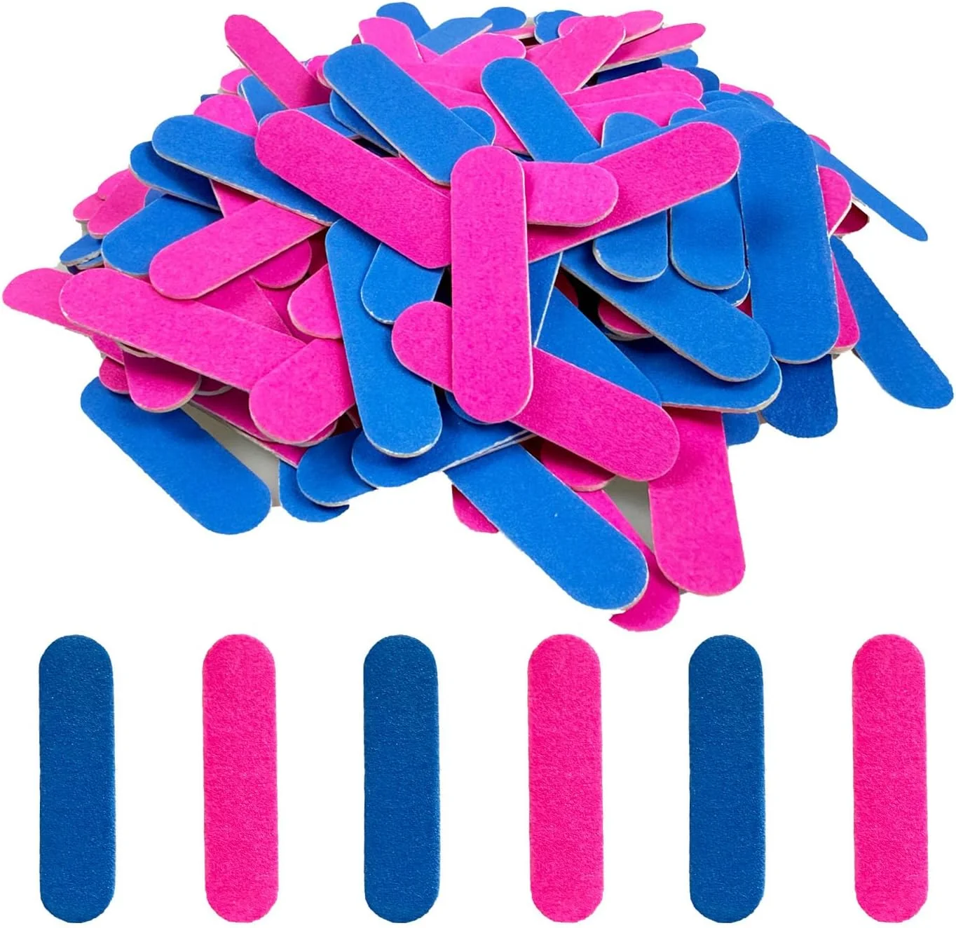 بسته 200 عددی مینی سوهان و بافر ناخن دو طرفه، ابزار مانیکور برای ناخن های اکریلیک، مراقبت از ناخن - 2 اینچ