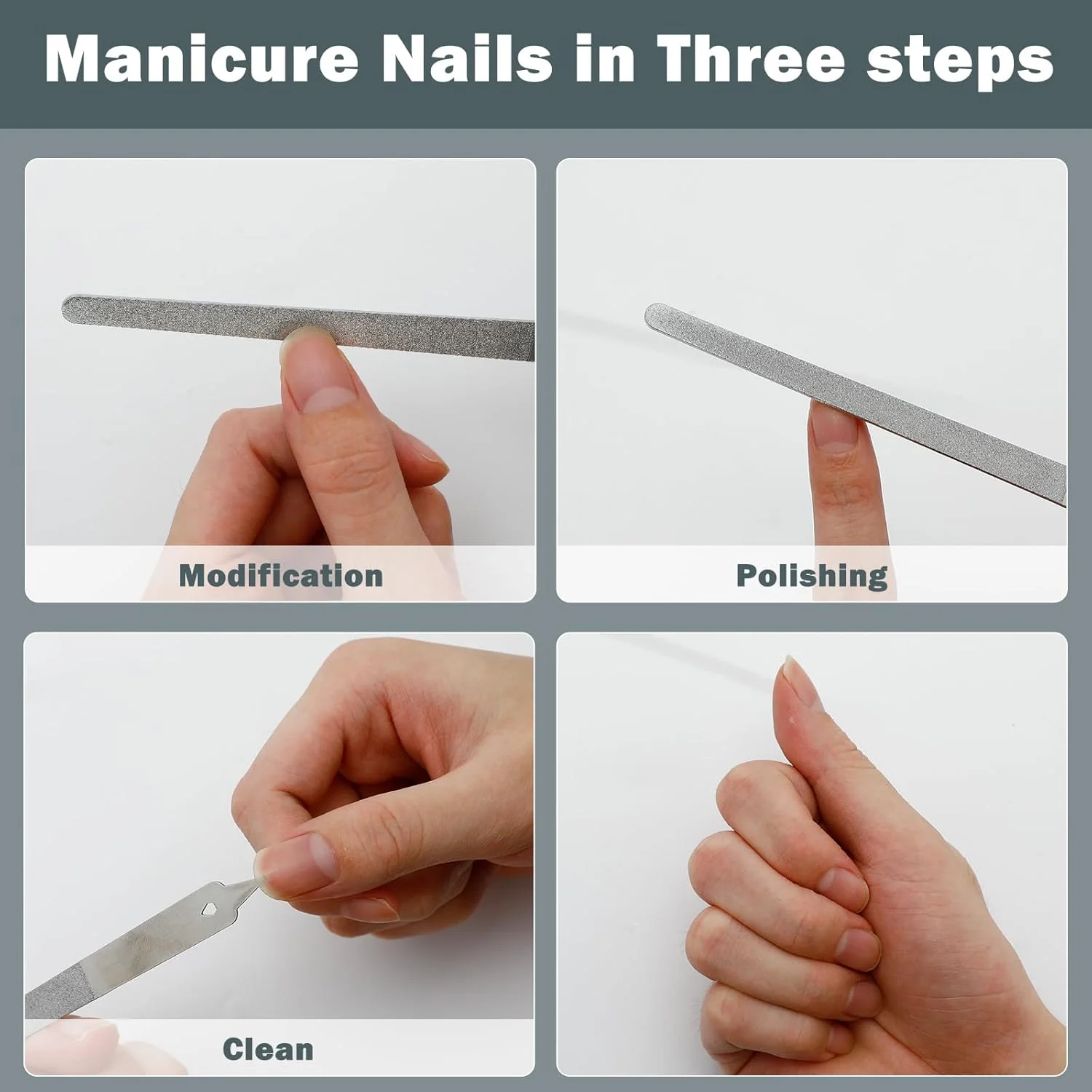 ست سوهان ناخن الماسه 4 عددی - سوهان ناخن استیل ضد زنگ با نوک تیز برای مانیکور و پدیکور، بادوام و قابل حمل ست سوهان ناخن الماسه 4 عددی - سوهان ناخن استیل ضد زنگ با نوک تیز برای مانیکور و پدیکور، بادوام و قابل حمل