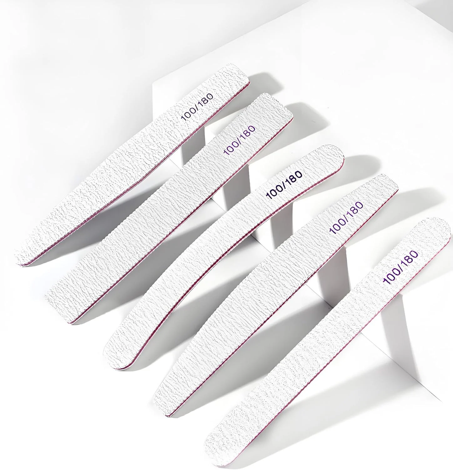 مجموعه سوهان ناخن 15 عددی AIMI - سمباده دو طرفه با درجه زبری 100/180، کیت مراقبت از ناخن ابزار مانیکور پدیکور برای ناخن های طبیعی و اکریلیک برای زنان، سوهان ناخن حرفه ای قابل استفاده مجدد