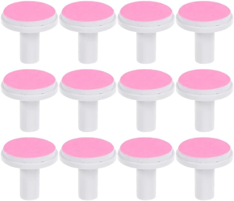 پدهای سوهان ناخن کودک دیدیسئون، 12 عدد پد جایگزین سوهان ناخن، دیسک پولیش سر سنگ زنی برقی برای بالای 12 ماه