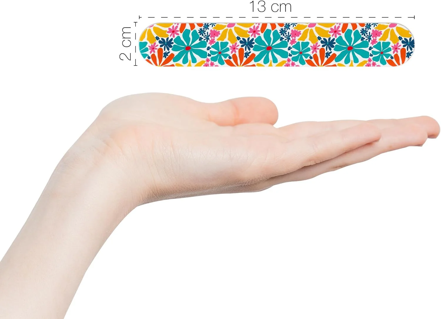 سوهان ناخن - سمباده‌ای متوسط حرفه‌ای دو طرفه با درجه زبری متوسط و نرم برای ناخن‌های طبیعی/اکریلیک - شکل دهنده ناخن برای صاف و صیقلی کردن ناخن‌ها (بسته 1 عددی)