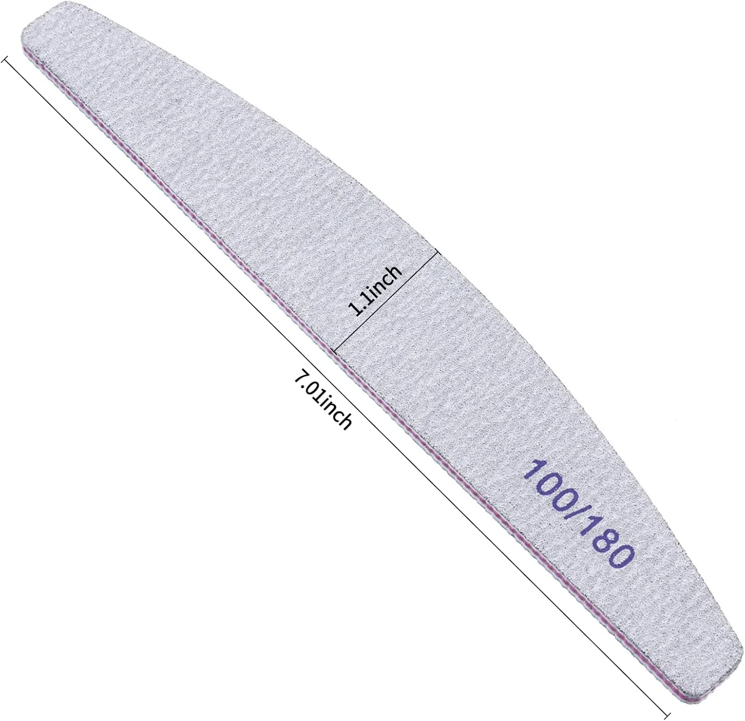 ۱۲ عدد سوهان ناخن بادوام دو طرفه با درجه زبری ۱۰۰/۱۸۰ برای فرم دادن و صاف کردن ناخن