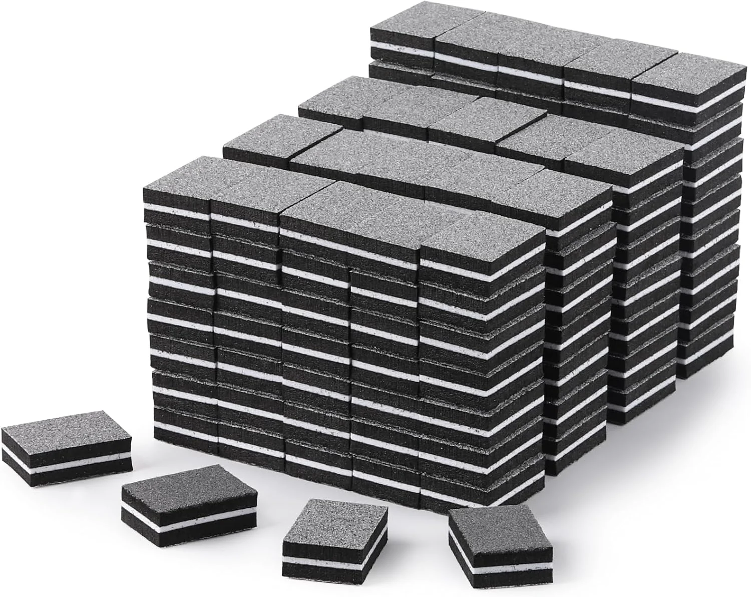 ۱۵۰ عدد مینی بافر ناخن، درجه زبری ۱۰۰/۱۸۰، مناسب برای ناخن های اکریلیک - بافرهای دو طرفه برای پولیش ناخن (مشکی)