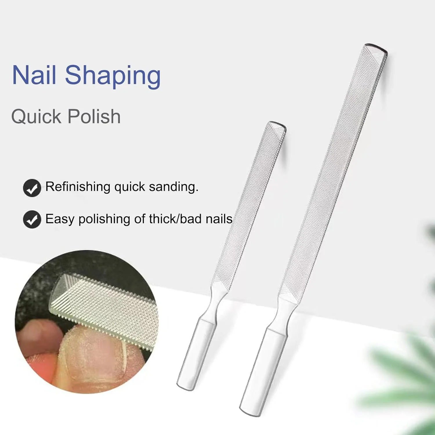 دو عدد سوهان ناخن الماسه - سوهان ناخن استیل ضد زنگ دو عدد سوهان ناخن الماسه - سوهان ناخن استیل ضد زنگ