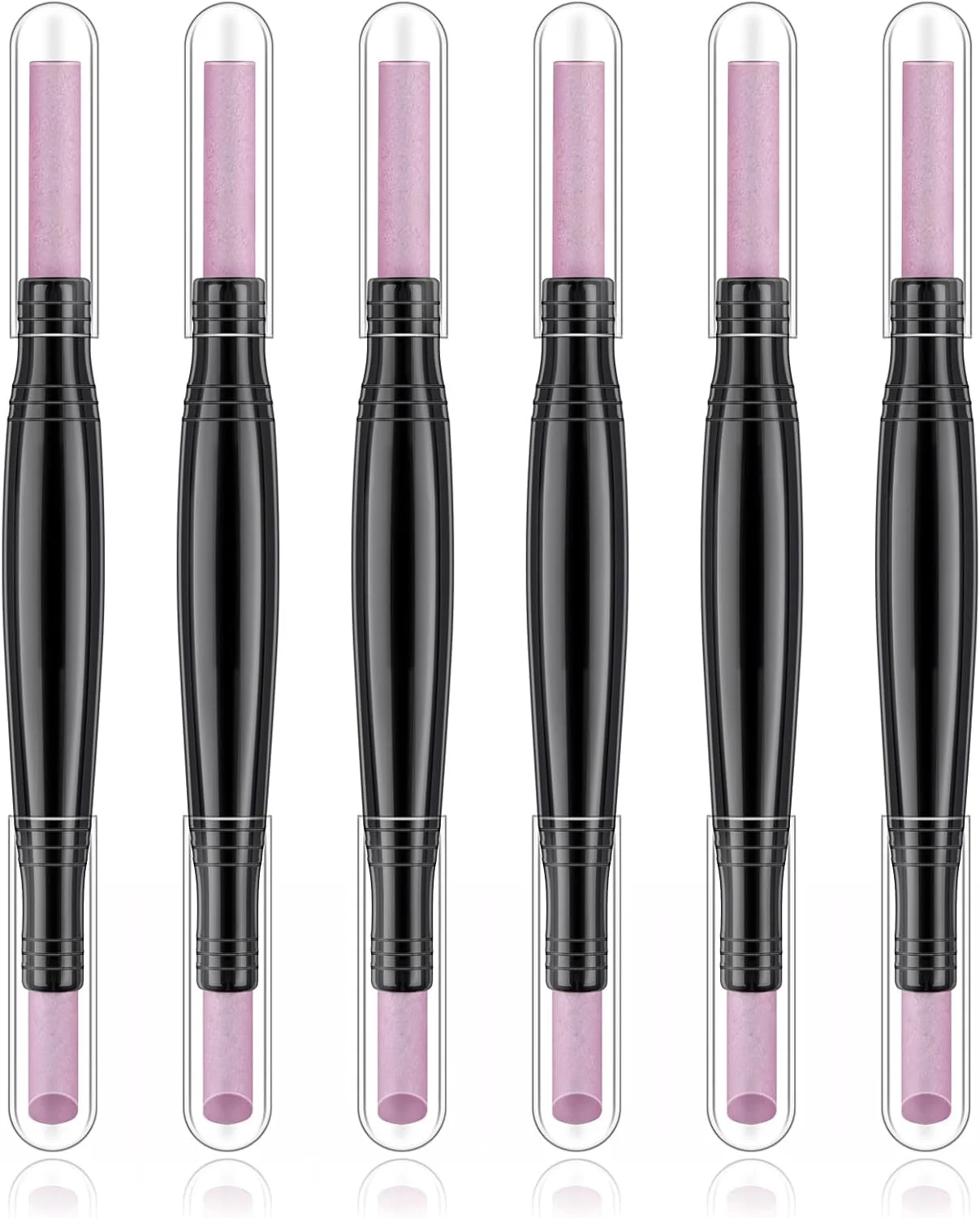 ۶ عدد قلم سوهان ناخن سنگ پا، ابزار سوهان کشی ناخن سنگی، قلم پولیش ناخن دو سر، ابزار حذف پوست مرده