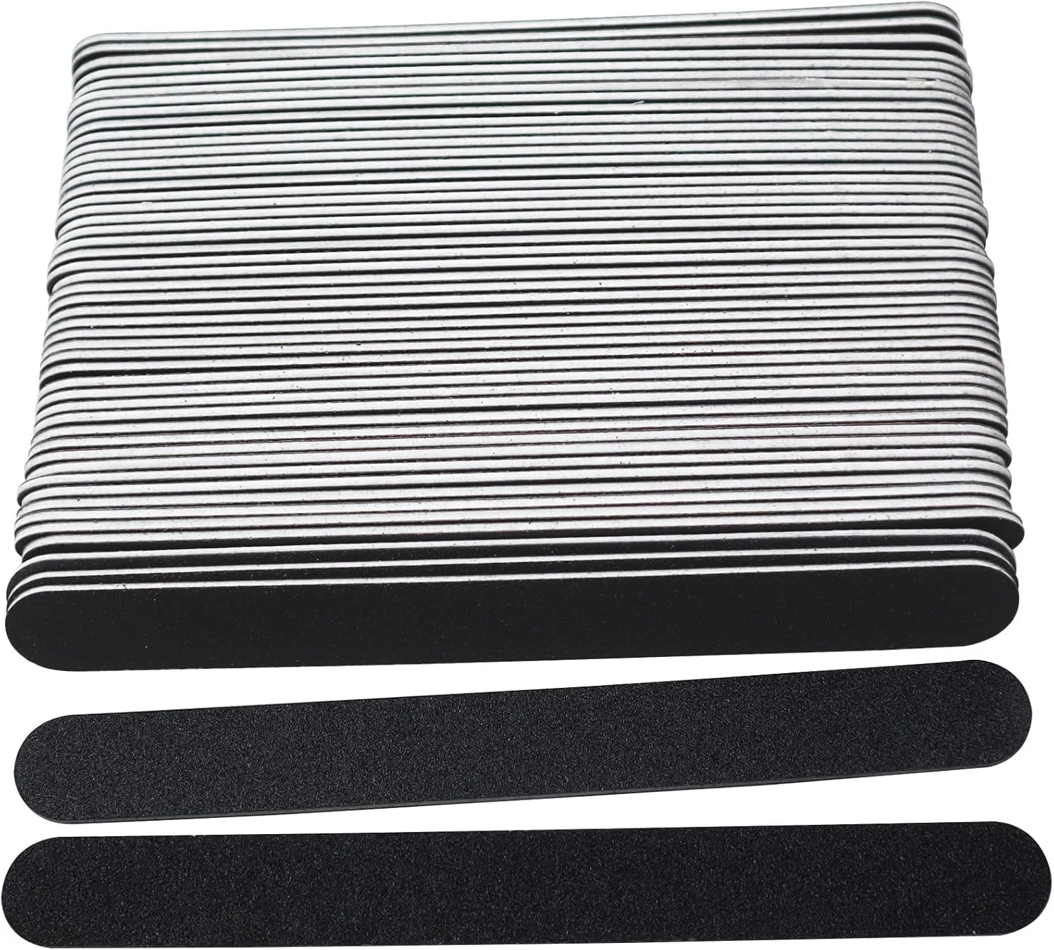 بسته 50 عددی سوهان ناخن، بلوک های پولیش ناخن حرفه ای دو طرفه، درجه زبری 100/180 مناسب برای لاک ناخن ژلی، ناخن های طبیعی و اکریلیک، مناسب برای استفاده در خانه و سالن (مشکی)