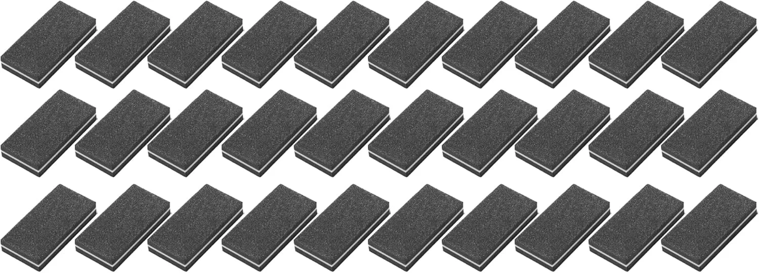 بافر ناخن مربعی کوچک و راحت مشکی 30 عددی