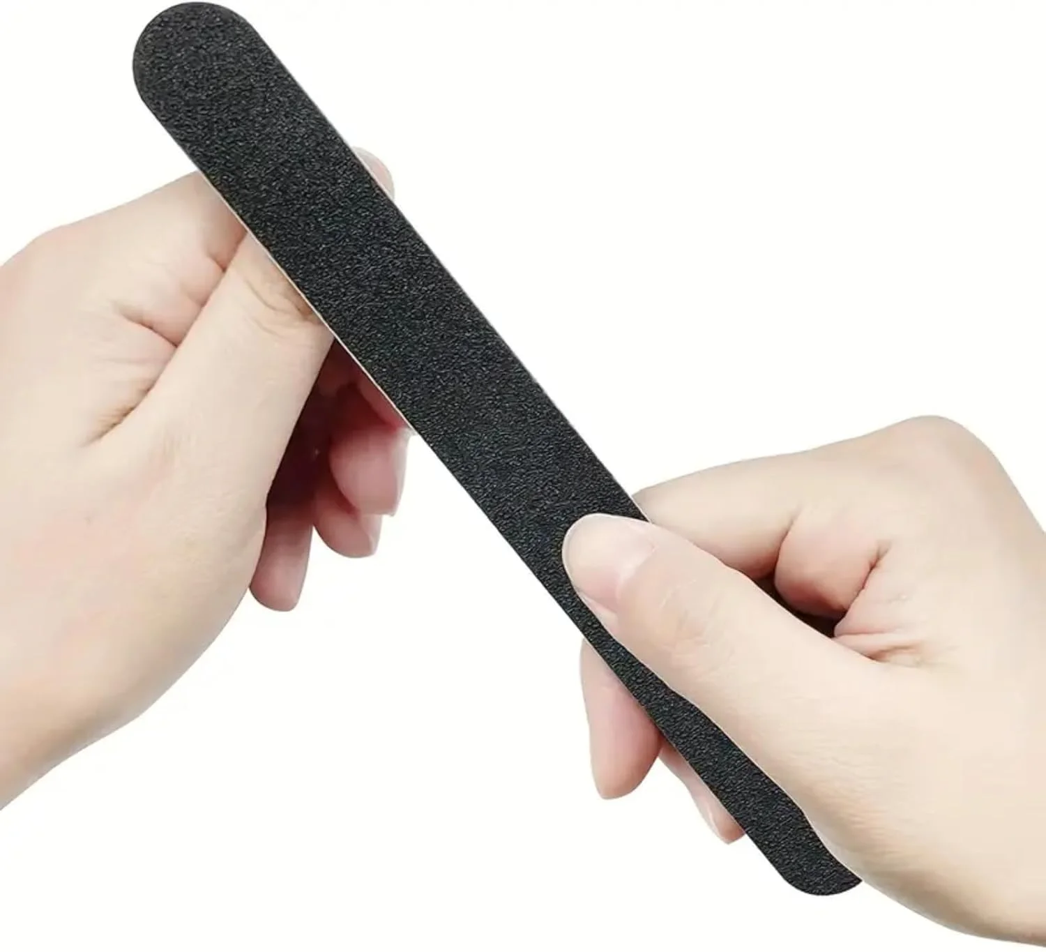 بسته 10 عددی سوهان ناخن دو طرفه حرفه ای، درجه زبری 100/180، سوهان سمباده ای مشکی برای مانیکور و پدیکور، ابزار بافر ناخن بدون بو