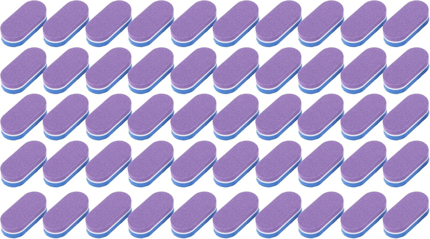 بافر ناخن بیضی شکل مینی بلوک عمومی برای DIY آبی بنفش 50 عددی