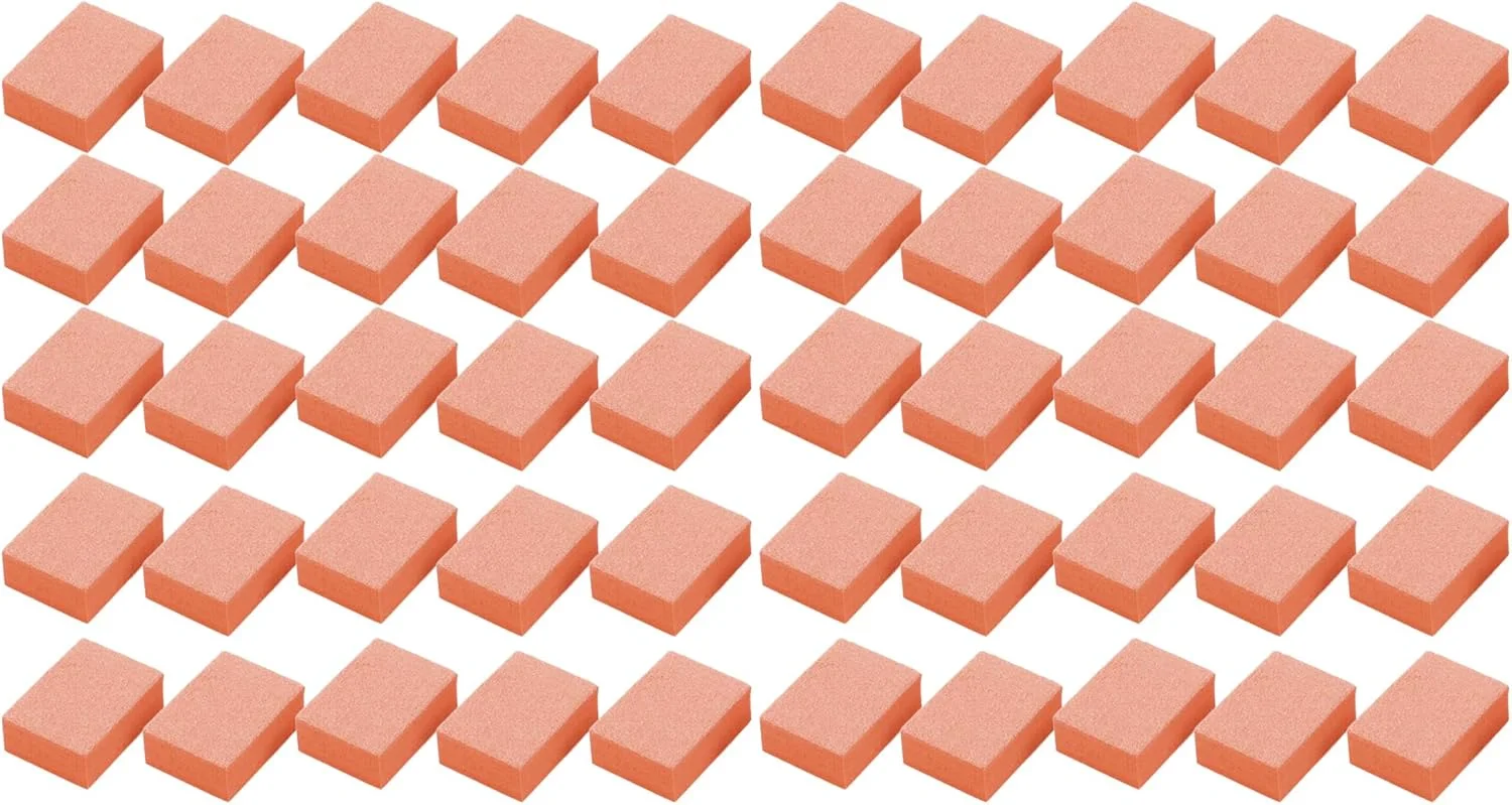 بافر ناخن بلوکی نارنجی با الاستیسیته بالا و راحتی عمومی - 50 عدد